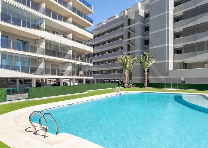 Sea View, Pool, Ac, 3 Bedrooms, 150m Apartman Santa Pola